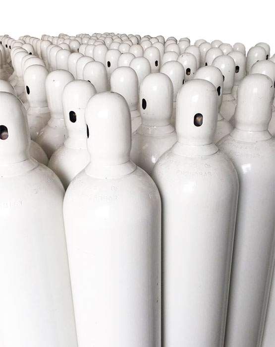Cilindros de oxígeno de acero